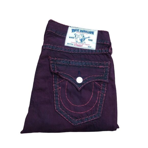 True Religion Jeans Size 32 STRAIGHT Red - Picture 9 of 16